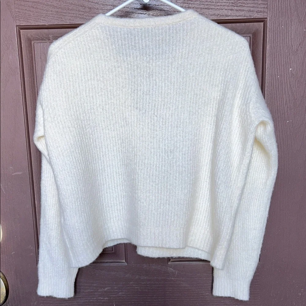 J. Crew Women's Cream Crew Neck Sweater